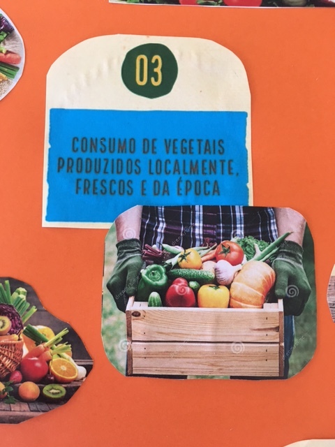 3.	Consumo de produtos vegetais produzidos localmente, frescos e da época;