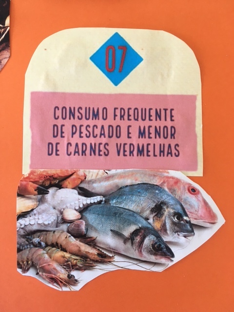 7.	Consumo frequente de pescado e baixo de carnes vermelhas;