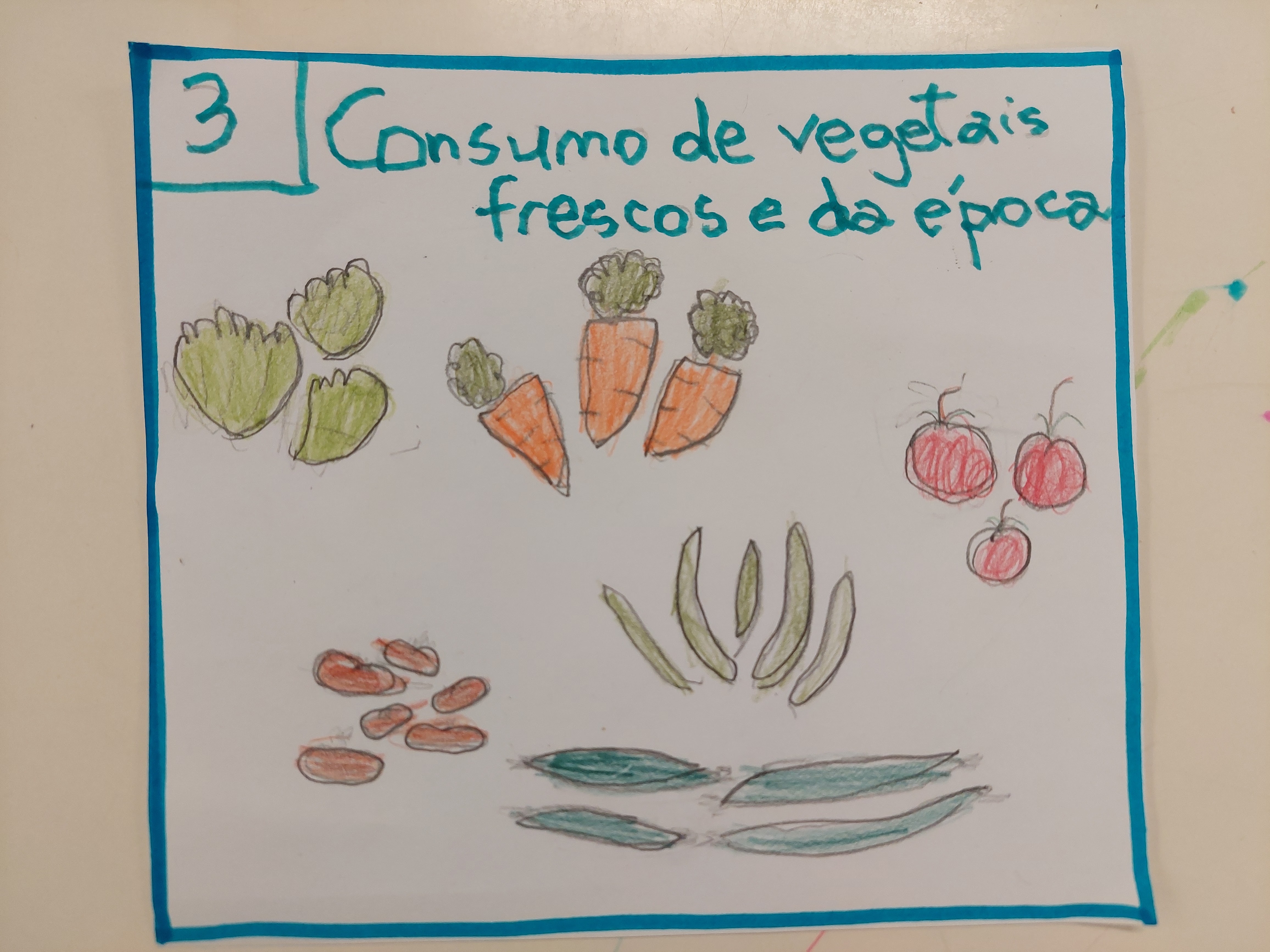 3 - Consumo de vegetais frescos e da época