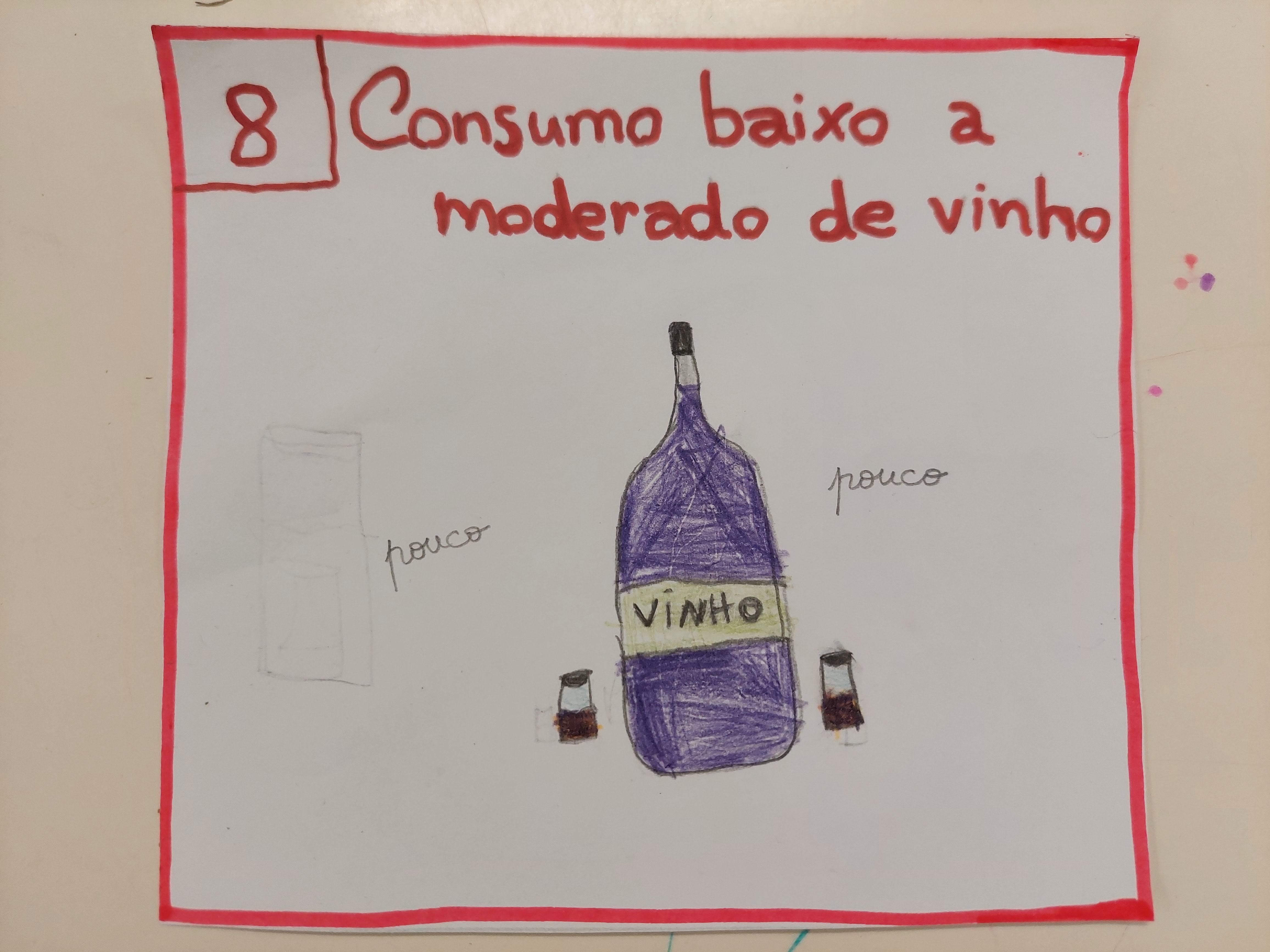 8 - Consumo baixo a moderado de vinho