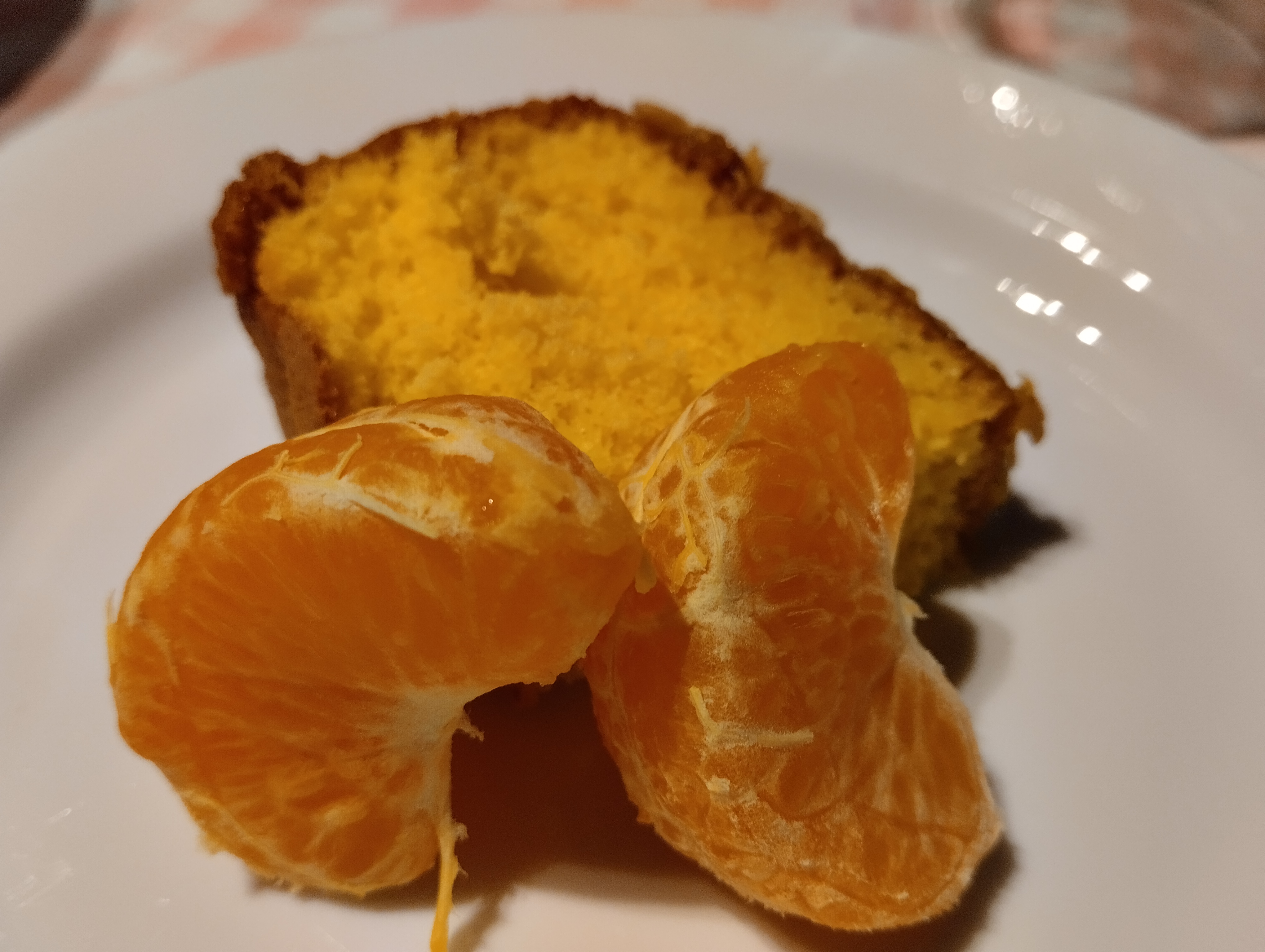 Sobremesa: bolo fresco de tangerina